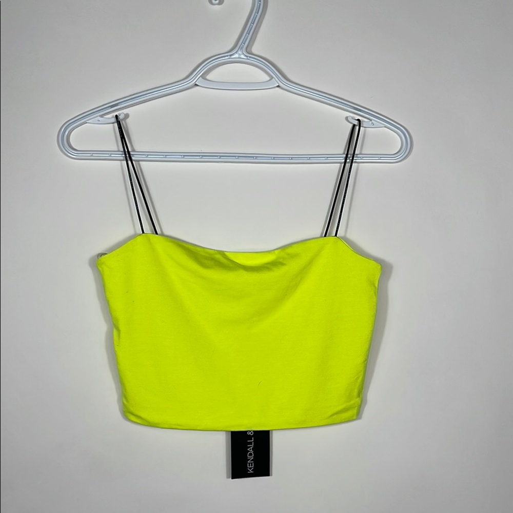 Kendall & Kylie Neon Yellow Crop Top